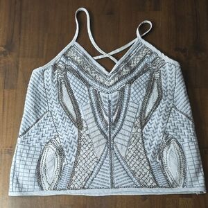 Y2k Beaded Embroidered Festival Tank Top